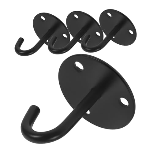 Zynphancer 4個入りステンレススチール壁掛けフック ? 天井や壁に簡単設置、ジム器具や植木鉢の吊り下げに適した耐久性のあるマウント金具
