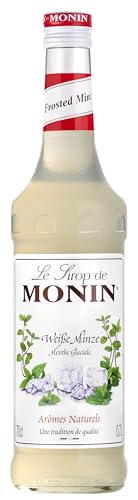 Monin Sirup Weiße Minze (1 x 0,7l) - Erfrischender Geschmack für Cocktails und Desserts - Glutenfrei und Vegan - Natürliches Aroma