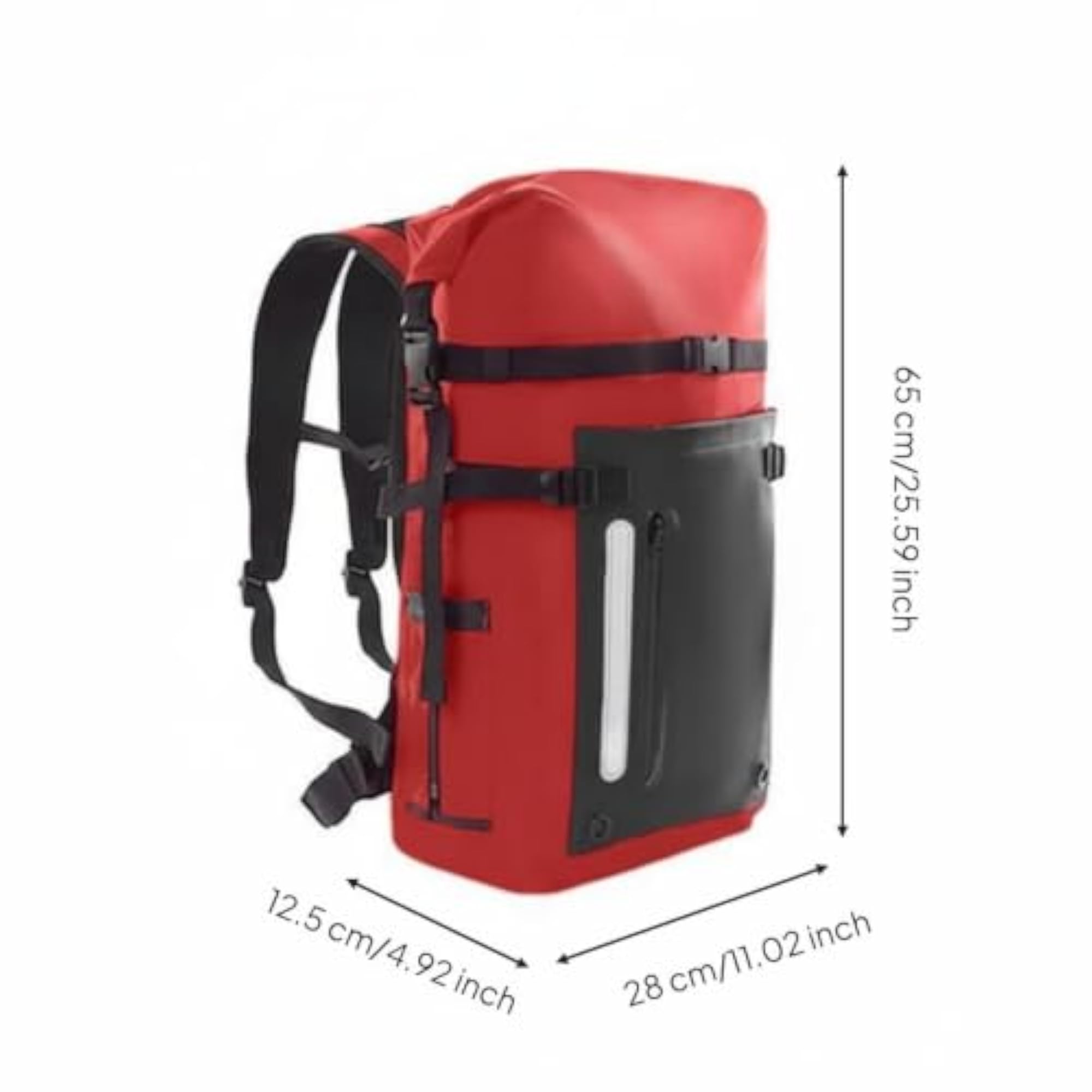 Waterproof Dry Bag Backpack, Multi-Use Outdoor Gear, Red, 30L