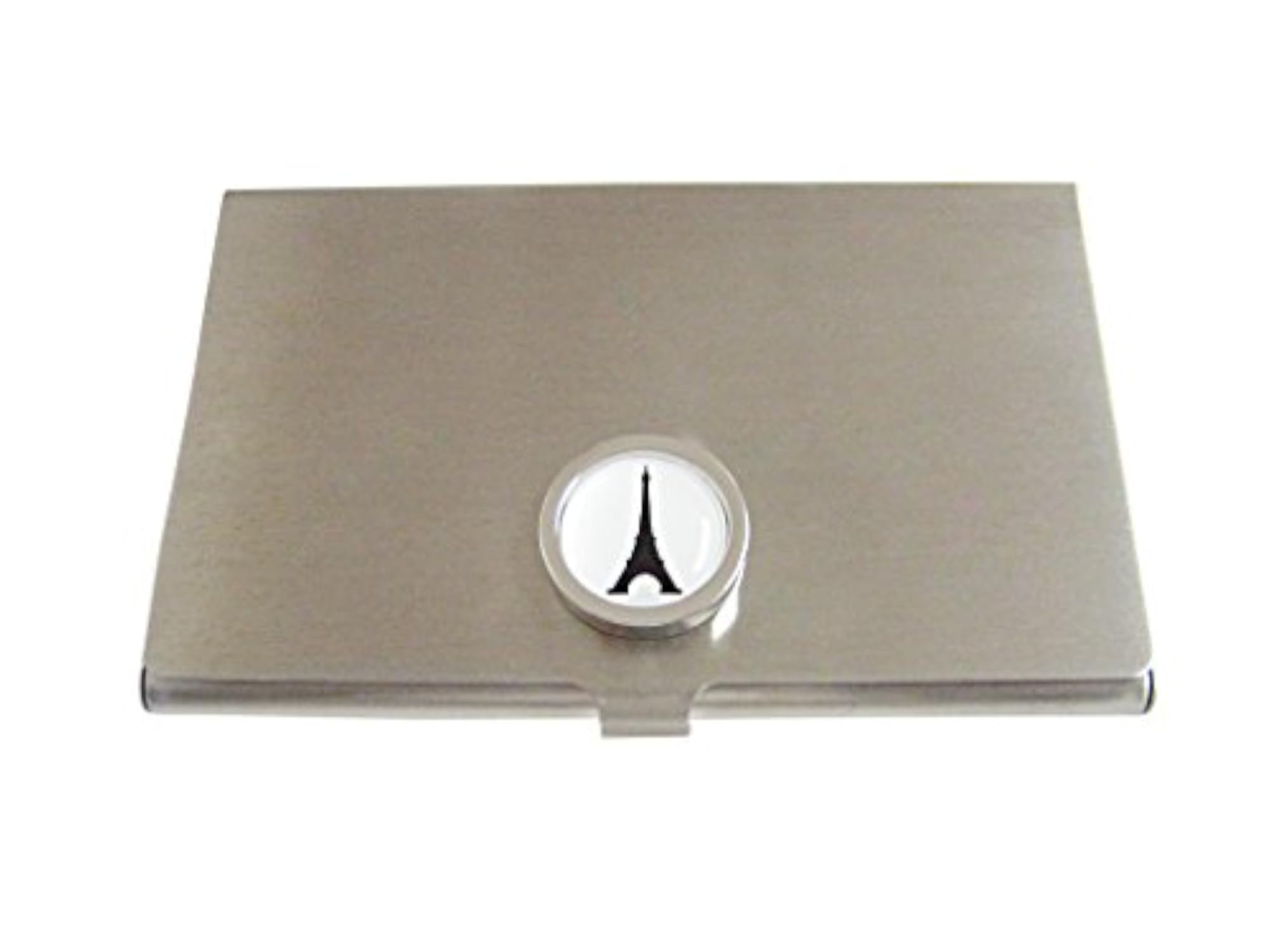 Bordered France Eiffel Tower Pendant Business Card Holder