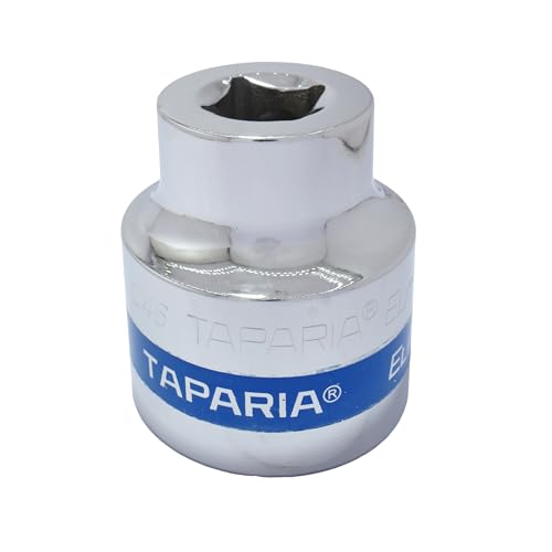 Image of TAPARIA Socket made of Chrome Vanadium Steel 6 Point Deep /Long Socket (Silver), C46 of 3 /4 inch (19mm) Square drive size, Suitable for Automobile, Industrial, Fabrication, Professional & Home Use