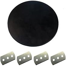4PCS Blades for Cutter&1PCS Round Black Mat for Cloth Sample Disk Cutter, Fabric Weight Cutter,Textile Fabric GSM Sampling,Cloth Device Weight Instrument Sampler Paper Cutting