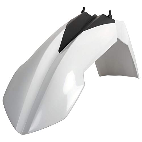 Garde-boue avant Polisport 8568700008 blanc brillant pour moto KTM