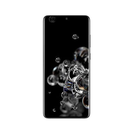 Samsung Galaxy S20 Ultra 5G Factory Unlocked New Android Cell Phone US Version | 128GB of Storage | Fingerprint ID and Facial Recognition | Long-Lasting Battery | US Warranty |Cosmic Black