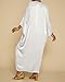 Bsubseach Kaftan Dresses for Women Satin V-Neck Caftans Coverups Long Dress Plus Size Beach Cover Up White