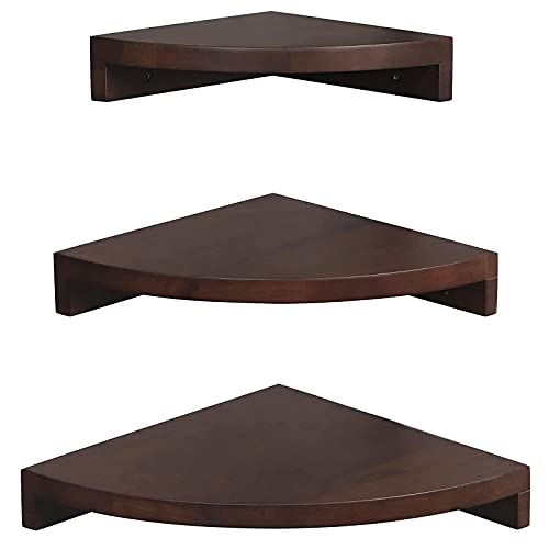 Reviews for OROPY 3 Tier Radial Corner Shelves for Wall , Solid Wood