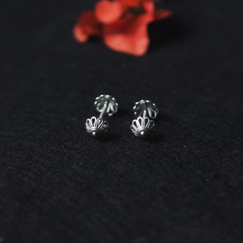 Image of Quirksmith 925 Sterling Silver Bugadi Earrings /Helix Piercing Studs with 925 Stamp And Certificate Of Authenticity /Gift for women