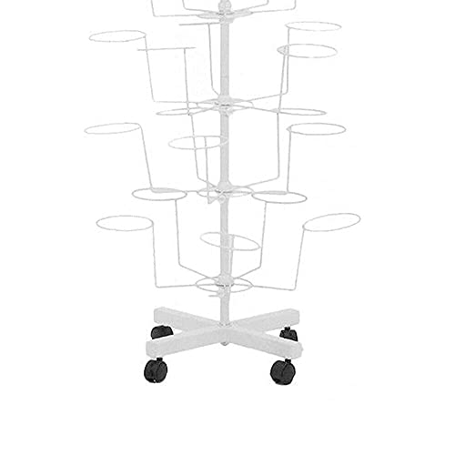 Loyalheartdy Hats Stand Display, Adjustable Iron Hat Rack Stand, Hat Rotating Display 35 Hats Rotating Hat Display Rack Free Standing Metal Floor Caps Head-Wear Stand 7 Tier (White) #TOP3