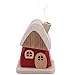 Produktbild Rotes Räucherhaus aus Holz  handgefertigt im Erzgebirge, ca. 9 x 6 x 7 cm  Made in Germany  traditionelles Räucherkerzenhaus mit Platz für Räucherkegel Größe M  Winter- & Weihnachtsdeko
