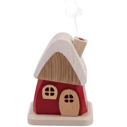 Rotes Räucherhaus aus Holz – handgefertigt im Erzgebirge, ca. 9 x 6...