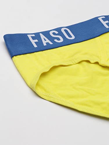 Image of F A S O Men's Cotton Rich Brief | Soft & Breathable Innerwear | Cushioned Waistband | Comfort Fit | Everyday Wear