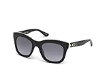Protective case included Guess GU 7493 Gafas de Sol, Negro (Shiny Black/Gradient Smoke), 50 para Mujer