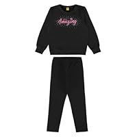 Conjunto Infantil Blusão Com Legging Rovi Kids Preto 4