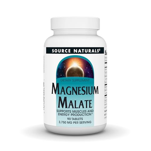 Source Naturals | Magnesium Malate 90 Tabs | Magnesium Malate 90 Tablets