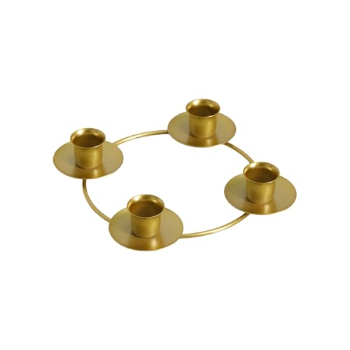 Wynrzyj Kandelaber Kerzenhalter aus Gusseisen, Metall, dekorativer Kerzenständer, Kegelkerzenhalter für Hochzeitsfeier, Heimdekoration, dekorativer...