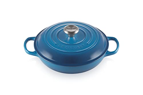 le creuset cast iron marseille - Le Creuset Enameled Cast Iron Signature Braiser, 2.25 qt., Marseille