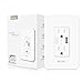 MOES WiFi Smart Wall Outlet,15A Divided Control 2 In wall Socket with USB Interface,Smart Life/Tuya APP Remote Control Compatible with Alexa and Google Home No Hub Required