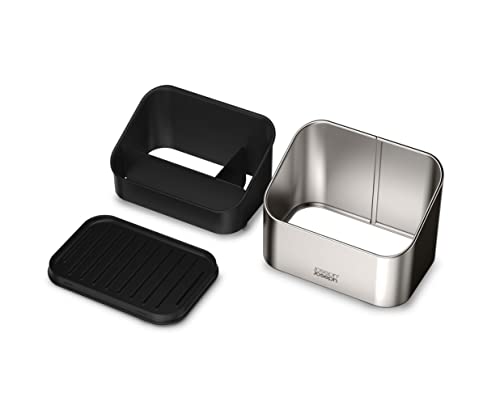Joseph Joseph Surface - Tiered Stainless-steel Sink Tidy Caddy, Kitchen Sink Organiser, non-slip- Grey - Image 2