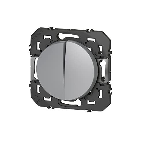 Legrand LEG95236 VV Aluminium Compo Dooxie On-Off/Two-Way Switch with Push Button Composable Aluminium - Image 2