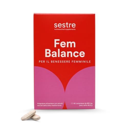 Sestre FemBalance, Integratore per il Ciclo Mestruale | Attenua Dolori, PMS e Aiuta Unghie e Capelli | con Agnocasto, Maca e Vitamina B5 | Made in Italy | Senza Glutine e Lattosio, 60 Capsule