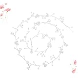  DRESSOOS Bijou Cheveux Femme Fait Main Chaîne Perles Fleur Argentée Ceinture Cheveux Mariée Accessoire Mariage Fête Anniversaire