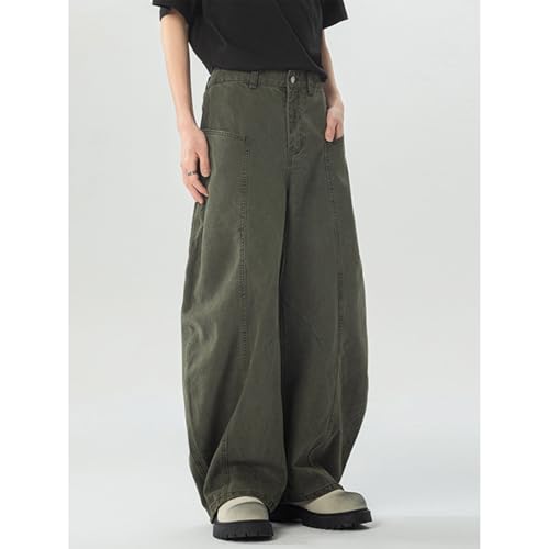 Barrel Jeans Men Super Baggy Skater Denim Pants High Waist Streetwear Barrel Leg Bottoms Loose Relaxed Wide Leg with Pockets3