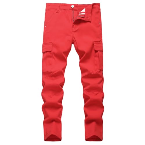 Pantalon enfant 12 ans cargo streetwear avec ceinture élastique automne