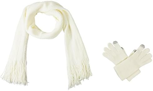 BRUCERIVER Women's Ultra Soft Knit Scarf & Glove Set Touchscreen ...