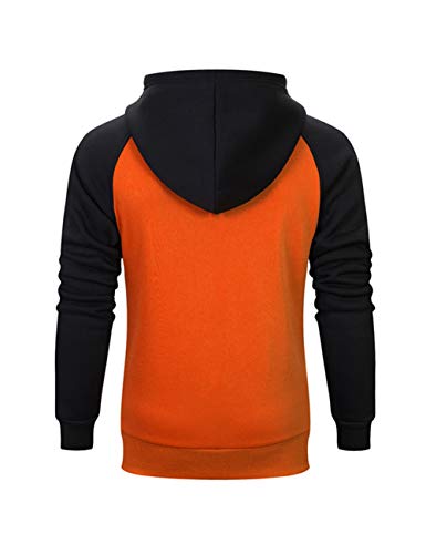 Pull à capuche pour homme patchwork décontracté sweat mode hiver - 4