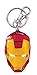 Marvel Iron Man Classic Face Color Pewter Keyring,Red, Yellow