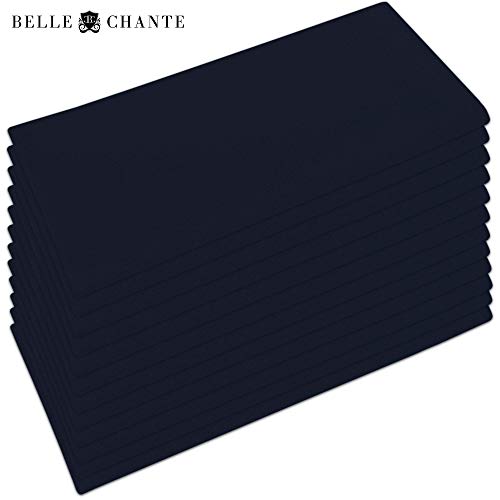 Belle Chante Luxury Cotton Napkins | 20 X 20 Inches, One Dozen, Midnight Blue #TOP6