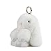 Schöne Kaninchen Anhänger Weiche Flauschige Kaninchen Hase Puppe Auto Schlüsselbund Charme Schlüsselring Handtasche Anhänger - 10cm (Weiß)