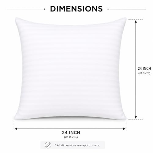Image of Clasiko Microfiber Cushion Filler 24 x 24 Inches Set of 5 | Suitable for Sofa, Bed & Floor
