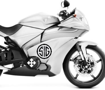 Image of SIG Decal - Multi Colors - (3X3 Black) - Vinyl Car Bumper Sticker, Gun, Truck, Window, Motorcycle, Helmet, Bumper, Laptop