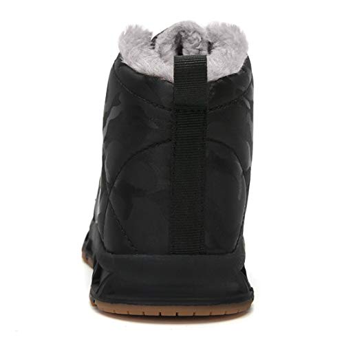 Fansite Boys Snow Boots Winter Waterproof Slip Resistant Cold Weather Shoes（Little Kid/Big Kid Black37 #TOP5