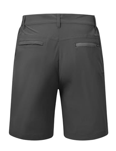 Image of TBMPOY Men's Golf Shorts Lightweight 5 Pockets Casual Dress Stretch Elastic Waist Quick Dry Flat Front Travel Shorts