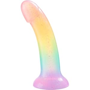 7 Inch Realistic Dildo for Beginners,Rainbow Silicone...
