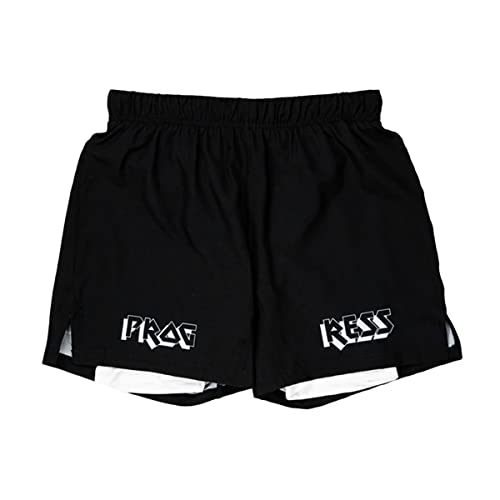 Short de combat Progress BJJ hybride avec ceinture antiglisse Bengale No Gi