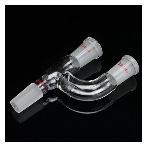 Tuyau de raccordement double port 24/40 étanche en verre rodé 24X3 pour distillation