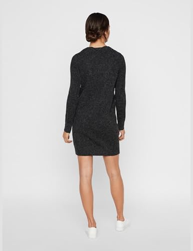 VERO MODA Mini Strickkleid Meliert Langarm Rundhals Regular Fit Kleid Kurz Basic Oberschenkellang VMDOFFY – Ansicht 4