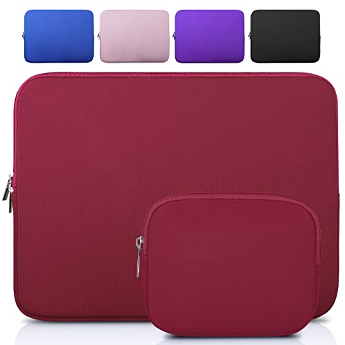 Laptop Sleeve, 15.6 Inch Laptop Bag, Laptop Case, Slim Shockproof Protective Notebook Case Cover With Accessory Pocket, Anterk Durable Carrying Laptop Sleeve 15 Inch For 15.6 Hp,Asus,Dell,Lenovo, Red #TOP1