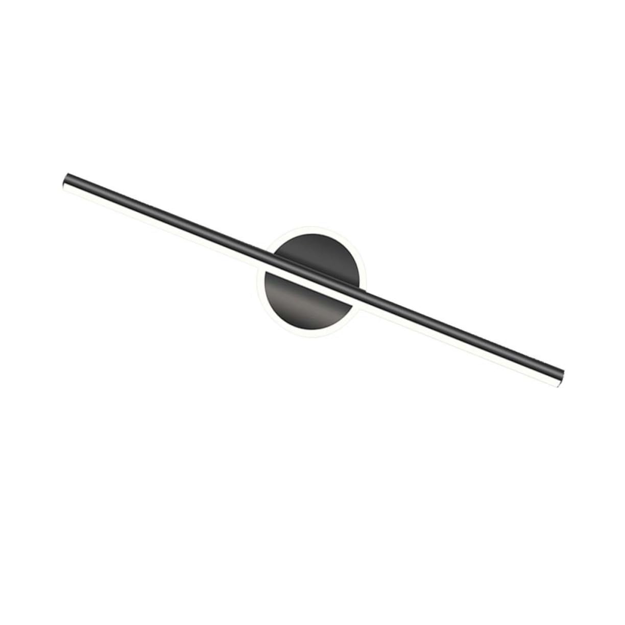 Lampe Miroir Salle De Bain Led 10w Trois Couleurs Lumière Douce Noire 38x13x6cm Pour Salle De Bain Et Coiffeuse Design Nordique Moderne