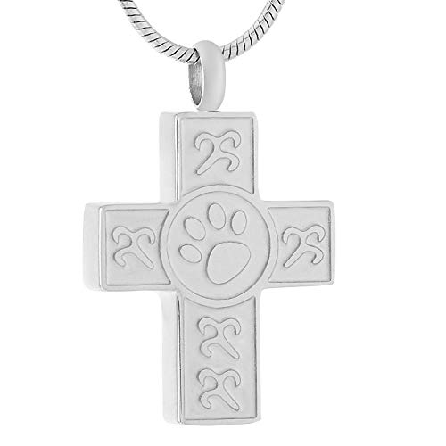 Pendentif crémation pour cendres de chien et chat avec collier souvenir gravable