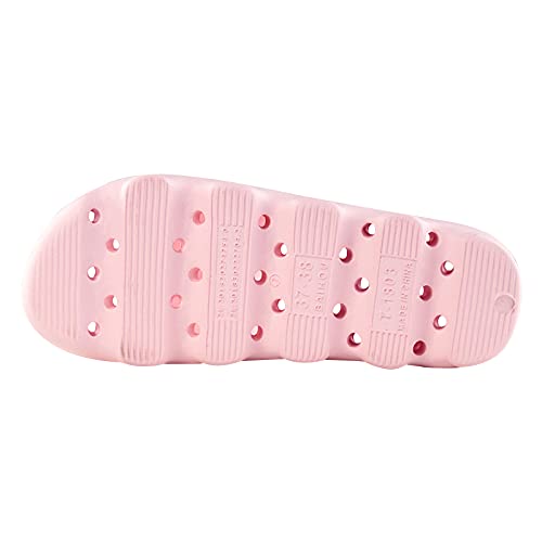 Image of BAI HOU Unisex-Adult Shower Slippers, EVA Non-Slip Open Toe Slides, Quick Drying, Anti-Slip, Pink