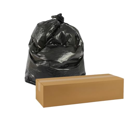 200 Extra Heavy Duty Household Bags – Recycled & Recyclable Refuse Sacks, Black Bin Bags, 100L Capacity, 112 Gauge, CHSA Tested 20kg, Tear Resistant Eco-Friendly Bin Liners for Household Waste