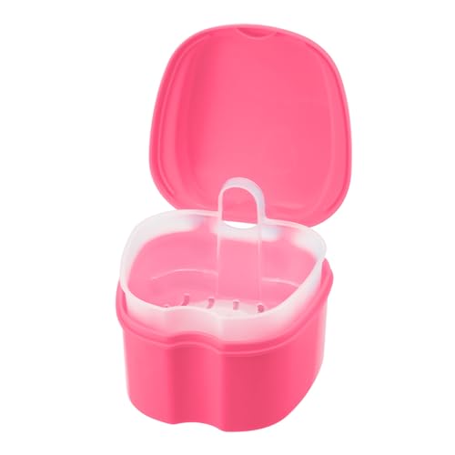 Annhua Denture Retainer Container Case Cleaning,Denture Bath Box False Teeth Storage Box