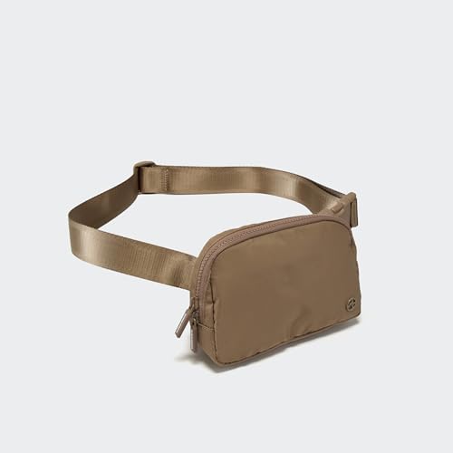 Image of Pander Two Way Zipper Fanny Pack Nylon Everywhere Belt Bag for Women, Water Repellent Waist Packs, Crossbody Bags with Adjustable Strap (Gray Brown)