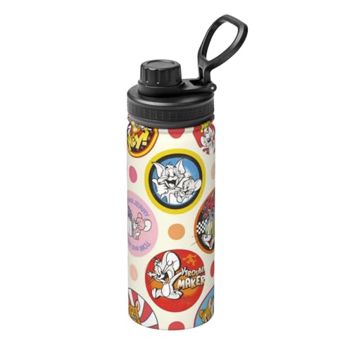 水筒 トムとジェリー(8) 真空断熱 保温 保冷 スポーツボトル ステンレスボトル スポーツ飲料対応 漏れない 直飲み530ml 誕生日 プレゼント
