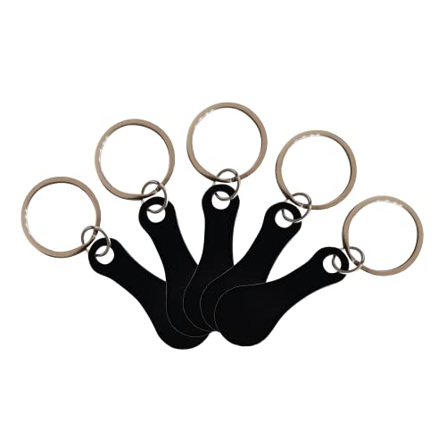 YuanMO66 Einkaufswagenlöser aus Edelstahl Edelstahl Einkaufswagen Schlüsselanhänger Einkaufswagenchip Schlüsselanhänger öffnet Frontlader- und Seitenschubfach Cover