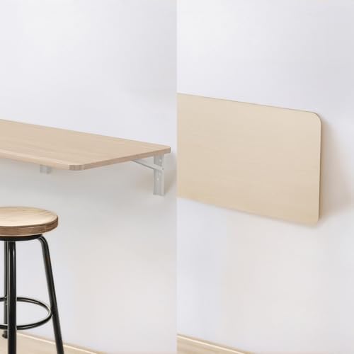 Maclean MC-128 - Estantería de Pared Plegable de 100 x 40 cm, Capacidad de Carga de 50 kg, Mesa Plegable con Bloqueo de Seguridad y Nivel de Burbuja, para Cocina, Oficina, Taller o Garaje (Blanco) - imagen 4